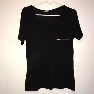 Scoop Neck Short Sleeve Tee | ZENANA OUTFITTERS